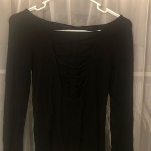 Crossed Back Long Sleeve